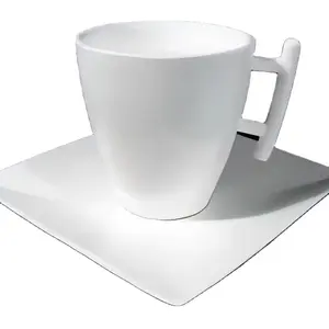 定制标志印刷轻质咖啡杯白色陶瓷瓷杯带手柄