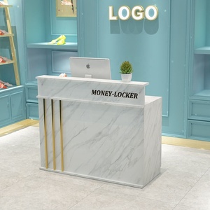 Smallhotel Reception Desk Beauty Salon Retail Shop and Convenience Store Cash <b>Checkout</b> Table Reception <b>Counter</b> Design Images - Product Image 4