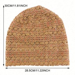 หมวกบีนนี่ผ้าฝ้ายสไตล์ชาติพันธุ์สำหรับผู้หญิง หมวกคลุมผมสำหรับผู้ป่วยเคมีบำบัด ผ้าโพกศีรษะเนื้อนุ่ม ดีไซน์แฟชั่น ผ้าคลุมศีรษะ - Product Image 2