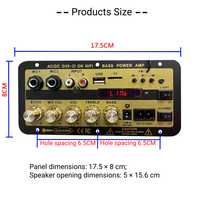 Amplificateur Mono SZM D35-II 35W pour la Maison, Construction Métallique, 5.0 Canaux pour FM/USB/Carte TF 10m, Double MIC, Entrée AC 110-240V DC 12V