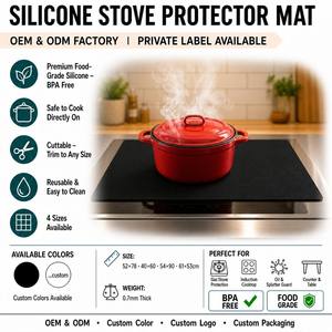 Tapete de Silicona para Estufa con Logotipo Personalizado, Impermeable, Resistente a los Arañazos, Apto para Lavavajillas, <span class=keywords><strong>Protector</strong></span> de Encimera, Resistente al Calor, OEM ODM - Product Image 1