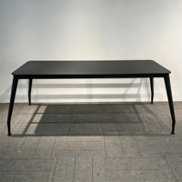 Ensemble de table et chaises de salle à manger en fer, style industriel moderne, table rectangulaire pour 4 personnes, meubles durables pour la maison, cuisine, restaurant