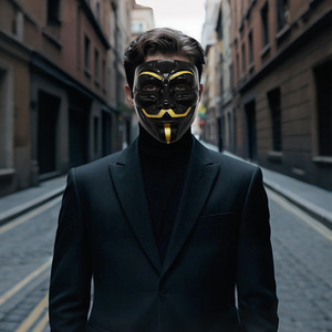 Máscaras <span class=keywords><strong>de</strong></span> Disfraces para Fiesta <span class=keywords><strong>de</strong></span> Halloween, Máscaras <span class=keywords><strong>de</strong></span> Guy Fawkes para Adultos, Accesorio <span class=keywords><strong>de</strong></span> Disfraz - Product Image 5