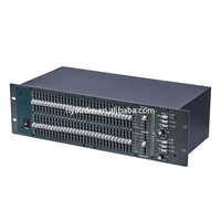 RIY GQX3102 Ecualizador Gráfico Profesional de 2 Canales y 31 Bandas para Sistema de Sonido PA, Montaje en Rack