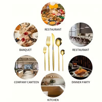 Ensemble de couverts en acier inoxydable poli miroir, écologique, cuillère, fourchette, couteau, compatible lave-vaisselle, durable, moderne pour la maison