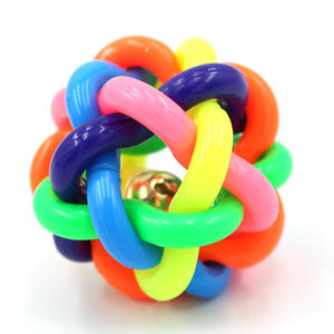 2022 yeni yıkılmaz Pet lüks çiğneme Molar gıcırtılı plastik köpek topu oyuncak köpek haddeleme topu ses ile - Product Image 5