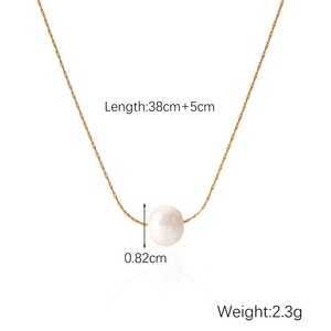 Collana Showfay per Madre Figlioccia, Gioiello Placcato Oro 18K in Acciaio Inossidabile con Perle, Regalo per Madre Figlioccia, Festa della Mamma, Compleanno - Product Image 4