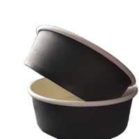 Bol d'emballage rond en papier Kraft, 50 pièces 45 oz 1300 ML, jetables, pour salade, fruits, emporter Lun emballage de Snack, vente en gros