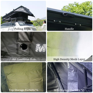 MARVELOUS Aluminium Dreieck Camping Sommerzelt 2 Personen Doppelschichtig Schnell Automatisch Öffnendes Dachzelt Hartschalen-RTT Dachzelt - Product Image 6