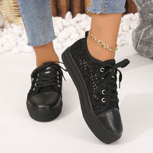 Chaussures décontractées Nuo pour femmes, grande taille, en PU, à lacets, pour la marche lente - Product Image 2