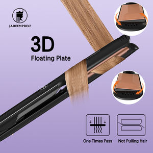 Lisseur électrique professionnel de qualité salon avec logo personnalisé, affichage de la température LCD, revêtement céramique PTC pour le lissage des cheveux, idéal pour les hôtels - Product Image 3