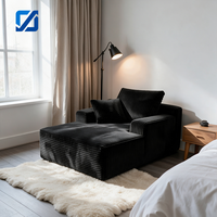 Canapé modulaire en velours côtelé doux, siège individuel, avec coussin supplémentaire, coussin épais rembourré, canapé lounge pour salon