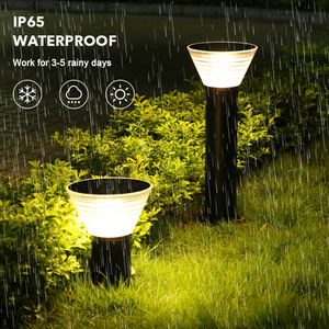 Низковольтные алюминиевые столбики-светильники для улицы, IP65, водонепроницаемые, светодиодные, на солнечных батареях, для газона и сада - Product Image 3