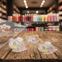 Feuilles d'autocollants décoratifs transparents personnalisés pour agendas, tasses, ordinateurs portables, autocollants transparents en PET imperméables à motifs de dessins animés