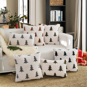 Cozy Home Sofa Christmas Tree Geometric Embroidery Woven <b>Cushion</b> <b>Cover</b> for Hotel and Home Christmas Decoration - Product Image 2