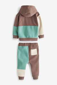 Impression personnalisée/broderie à capuche ensembles garçons printemps Street Wear 2 pièces ensemble Toddle enfants Colorblock survêtement - Product Image 6