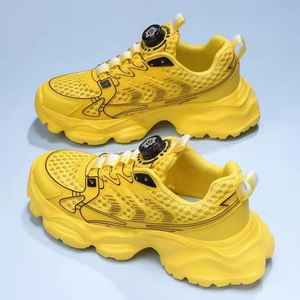 Chaussures de sport décontractées pour hommes à lacets/à enfiler avec logo personnalisé, respirantes, à plateforme épaisse, antidérapantes, avec doublure en maille, dropshipping - Product Image 3