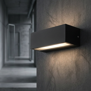 Lampe murale moderne en aluminium 12W pour extérieur, étanche IP65, en verre trempé, LED, longue bande lumineuse, Ra80, 3000K, garantie 2 ans, jardin - Product Image 5