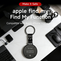 Organisateur de clés personnalisé en fibre de carbone anti-perte avec traqueur GPS, porte-clés pour Apple, coffret cadeau de Noël