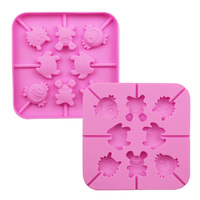 277 bricolage conception de moule personnalisé Silicone sucette moule bonbons durs monstre de Pâques silicone sucette moule à la main faire bricolage chocolat résine