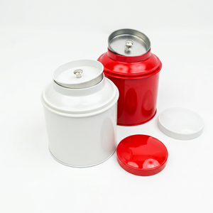 Boîte à thé en fer blanc personnalisée à double couvercle, avec couvercle intérieur à fermeture hermétique, qualité alimentaire, surface brillante, impression flexographique OEM - Product Image 3