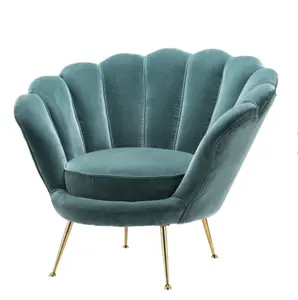Luxus Blumen form Akzent Sessel Esszimmers tuhl Esszimmer möbel Best Sale Bequemer gepolsterter Vanity Velvet Makeup Chair