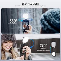 Lumière Selfie Magnétique pour Téléphone, Clip Portable et Réglable avec Miroir pour Diffusion en Direct et Maquillage