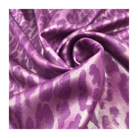 Tissu satiné SD Twist 100% polyester SS24 50D*70D, imprimé léopard tendance, texture dorée estampée, motif tissé, vêtements de mode
