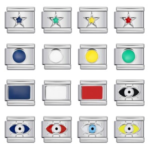 DIY Accessories Star Eyes Elastic Handmade Modular Italian Charms Stainless Steel Fashion Jewelry <b>Bracelets</b> for Wholesale 2024 - Product Image 1