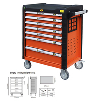 Chariot d'atelier Srunv avec 7 tiroirs, armoire à outils de 421 pièces avec jeu d'outils à main, armoire en acier inoxydable, jeu d'outils de réparation automobile