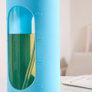 إبريق زجاجي كبير السعة 40 أونصة من البوروسيليكات عالي الجودة مع مقبض منقوش، يشمل غطاء سيليكون وعلامات للحجم - Product Image 3