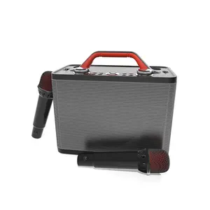 Melhor Som Música sem fio BT alto-falante portátil ao ar livre pesado subwoofer realce LED karaoke player