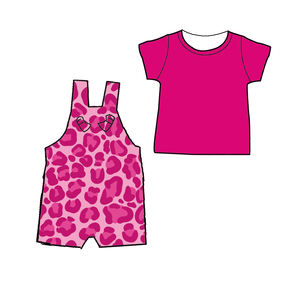 Conjunto de Ropa para Niñas con Rayas Personalizadas, Estilo Casual de Verano OEM para Niños, Patrón Sólido, Traje Femenino para Bebés - Product Image 1