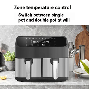 Freidora de Aire Comercial de Doble Cesta 10L, Máquina de Cocina Inteligente de Acero Inoxidable Profesional para Uso en Restaurantes - Product Image 3