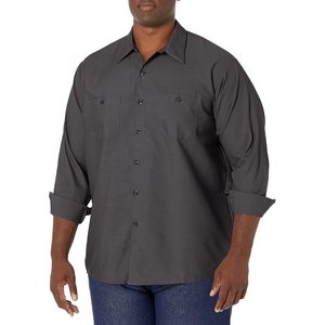 Vêtement de travail industriel personnalisé Combinaison solide à manches longues Salopette respirante en soie et polyester Paquet de X-Large-2 de charbon de bois Solide personnalisé - Product Image 4