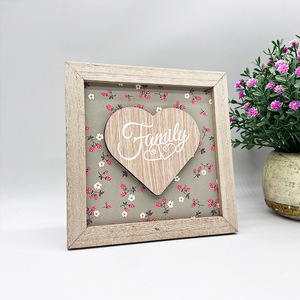 <b>Wooden</b> Desktop Photo Frame Ornaments Desktop Decorations <b>Heart</b> <b>Wooden</b> <b>Crafts</b> One-Piece Custom - Product Image 4