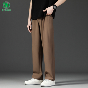 Pantaloni Chino Estivi da Uomo in Seta Ghiacciata, Leggeri e Traspiranti, Gamba Larga, Vestibilità Dritta, Casual Eleganti e di Tendenza - Product Image 2