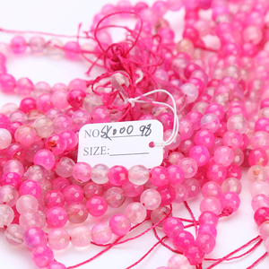 ลูกปัดพลอยสีแดงธรรมชาติแบบหลวม 2052 เม็ด ทรงแฟนซีเจียระไนเงางาม ขนาด 8 มม. พร้อมการแกะสลัก - Product Image 5