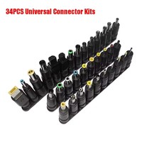 34 Buah Konektor DC Universal 5.5Mm X 2.1Mm Kit Ujung Adaptor Daya AC untuk Lenovo Thinkpad Hp Set Jack Steker Catu Daya Laptop