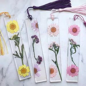 Marque-pages en résine avec <span class=keywords><strong>fleurs</strong></span> <span class=keywords><strong>séchées</strong></span> naturelles, marque-pages artisanaux avec <span class=keywords><strong>fleurs</strong></span> pressées pour l'école, le bureau, les étudiants et les librairies - Product Image 3