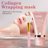 Krim Masker Wajah Kolagen Vitamin C Asam Hialuronat Centella PDRN Pengencang Anti-Penuaan Pemutih Melembapkan Vegan Bebas Pewangi