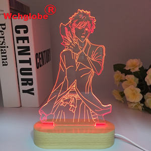 Cain Dear Door 3D Wooden Anime LED Night light Cadeau d'anniversaire pour les fans de <span class=keywords><strong>manga</strong></span> Décoration de chambre à coucher de style industriel Bureau de taille moyenne - Product Image 6