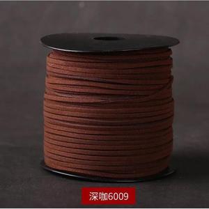 Flat Velvet Leather <b>Rope</b> 2.5x1.5mm Deep Brown For Jewelry Making DIY <b>Bracelet</b> Necklace Cord Material - Product Image 1