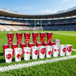 Vaso de Cerveza de Fútbol con Logotipo Personalizado, Vaso de Aluminio que Cambia de Color, Vaso de Cerveza de Metal con Temática <span class=keywords><strong>Mundial</strong></span> de Fútbol, Recuerdo Deportivo al por Mayor - Product Image 1