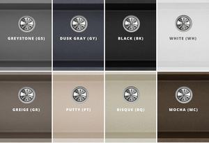 Évier de cuisine en pierre de quartz noir à une cuvette avec robinet rectangulaire Installation sous le comptoir Matériau en granit - Product Image 4