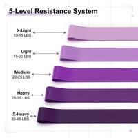 Juego de Bandas de Resistencia Premium (5 Piezas), Bandas de Ejercicio de Látex Multinivel con Bolsa de Viaje, OEM Disponible para Venta al Por Mayor