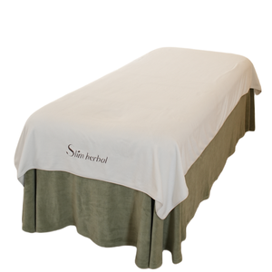 Feuilles de table de <span class=keywords><strong>massage</strong></span> plates en <span class=keywords><strong>flanelle</strong></span> grande serviette de bain 230x120cm couverture légère pour salon de beauté SPA blanc avec logo - Product Image 1