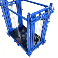 Plateforme élévatrice électrique en acier pour échafaudage, avec câble métallique, pour la construction et l'utilisation en restaurant, nouvelle, hauteur de levage 6~12m, capacité de charge 500kg