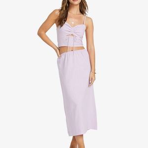 Nuevo Diseño, Vestido Hawaiano de Dos Piezas con Tirantes Casuales para Mujer, Top Corto Calado, Traje de Lino Personalizado - Product Image 2