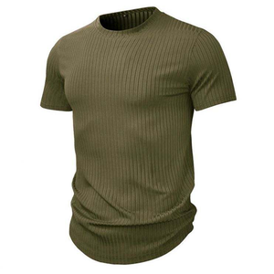 <span class=keywords><strong>T</strong></span>-<span class=keywords><strong>shirt</strong></span> personnalisé pour homme, coupe classique, style vintage, vert olive, col rond, <span class=keywords><strong>100</strong></span>% <span class=keywords><strong>polyester</strong></span> texturé, manches courtes - Product Image 3